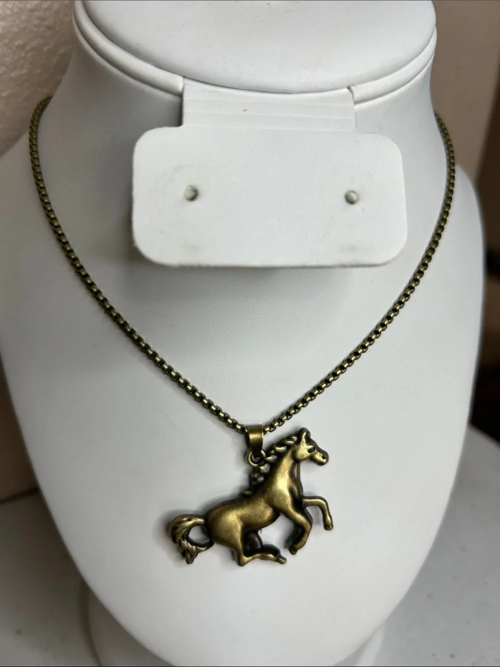 Copper Tone Horse Pendant Necklace for Women